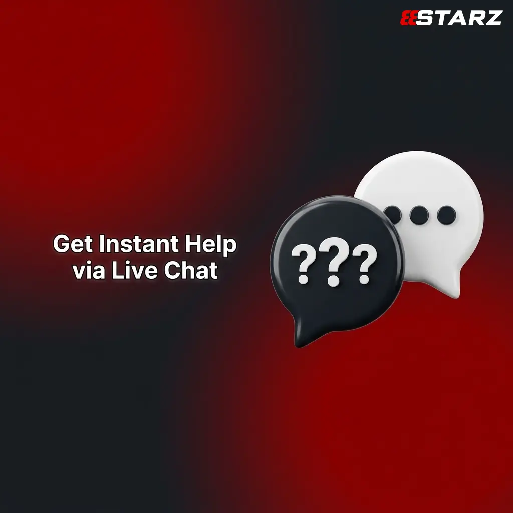 888Starz live chat support icon on website for instant help with account, deposits, bonuses, and betting queries