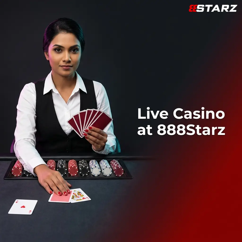888Starz live casino with professional dealers streaming HD roulette, blackjack, baccarat, and game shows in real time