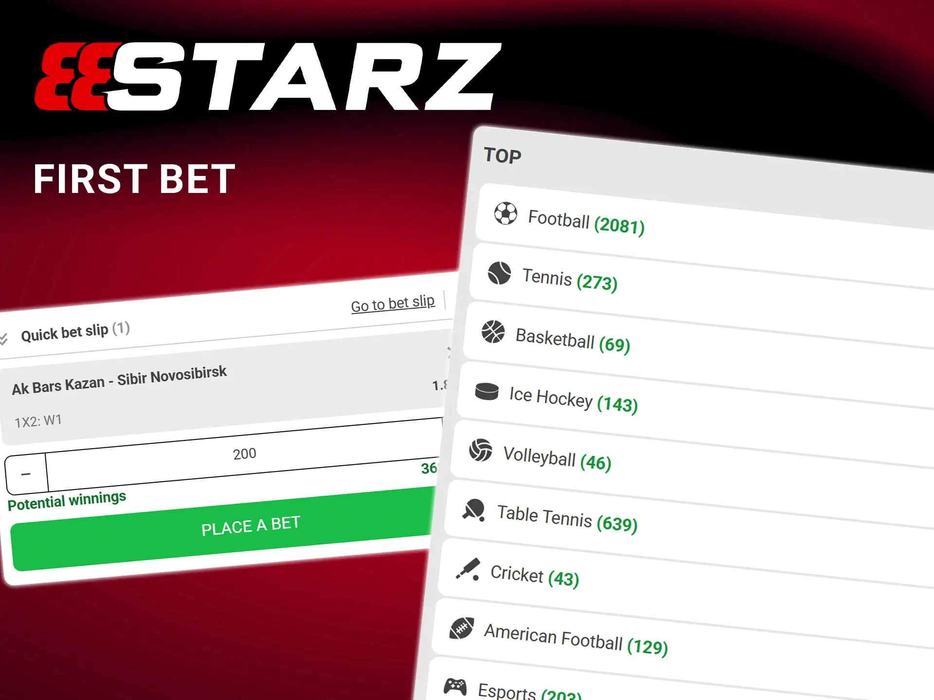 Follow the simple guide to place your first bet on 888Starz in a few steps.