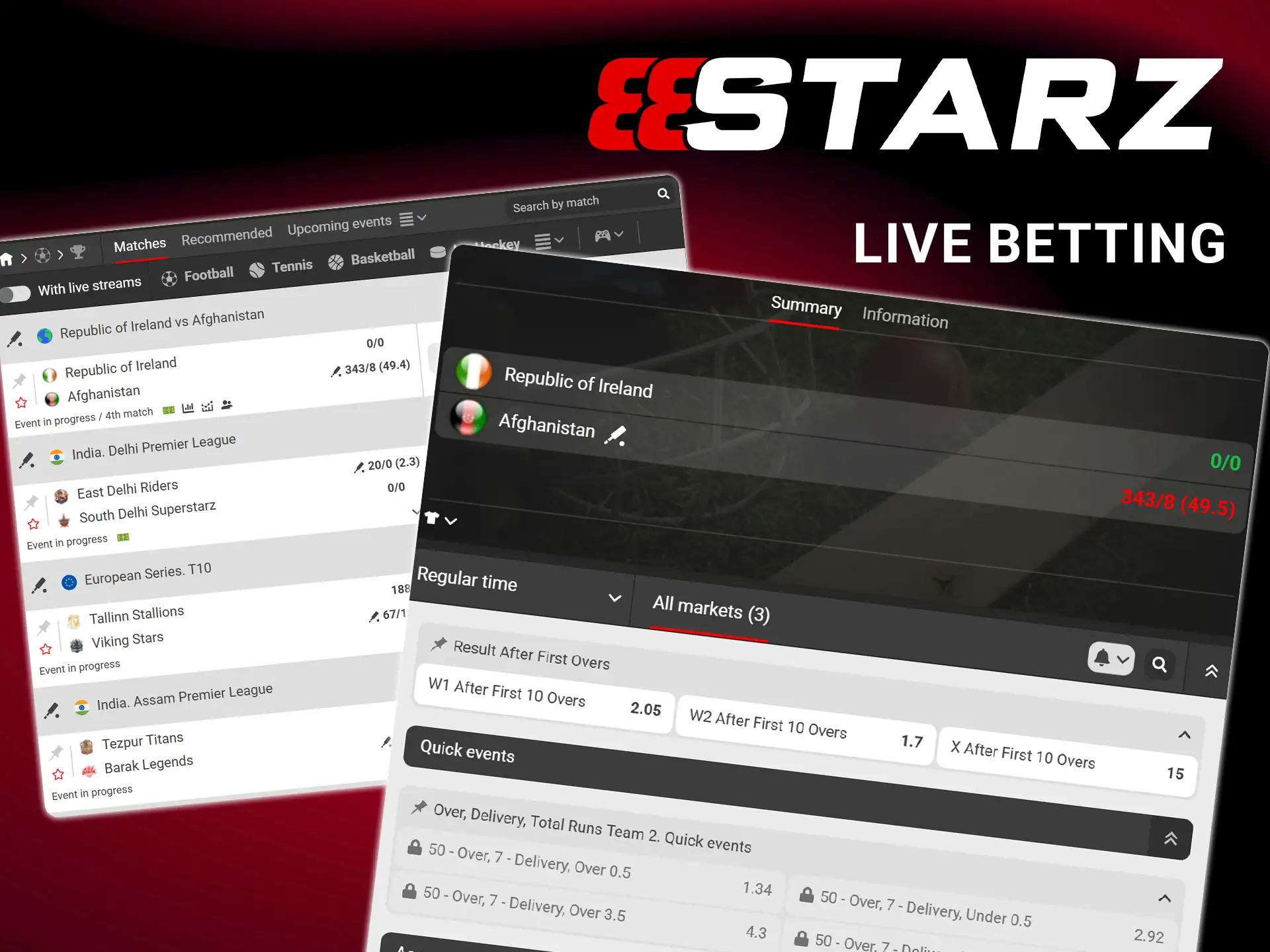 Make sure to place your bets on live games at 888Starz.