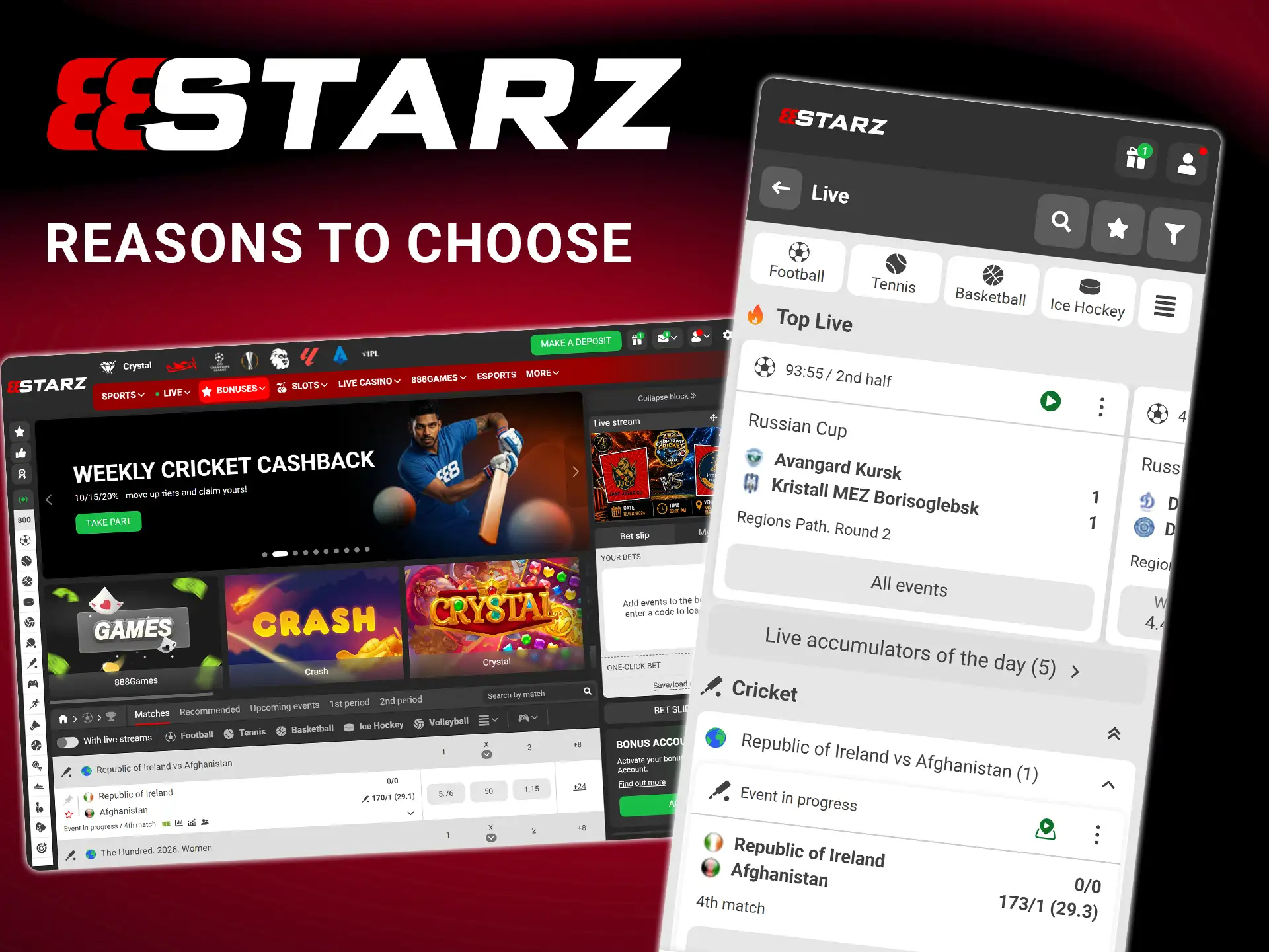 Discover the main advantages and reasons to choose 888Starz in Sri Lanka.