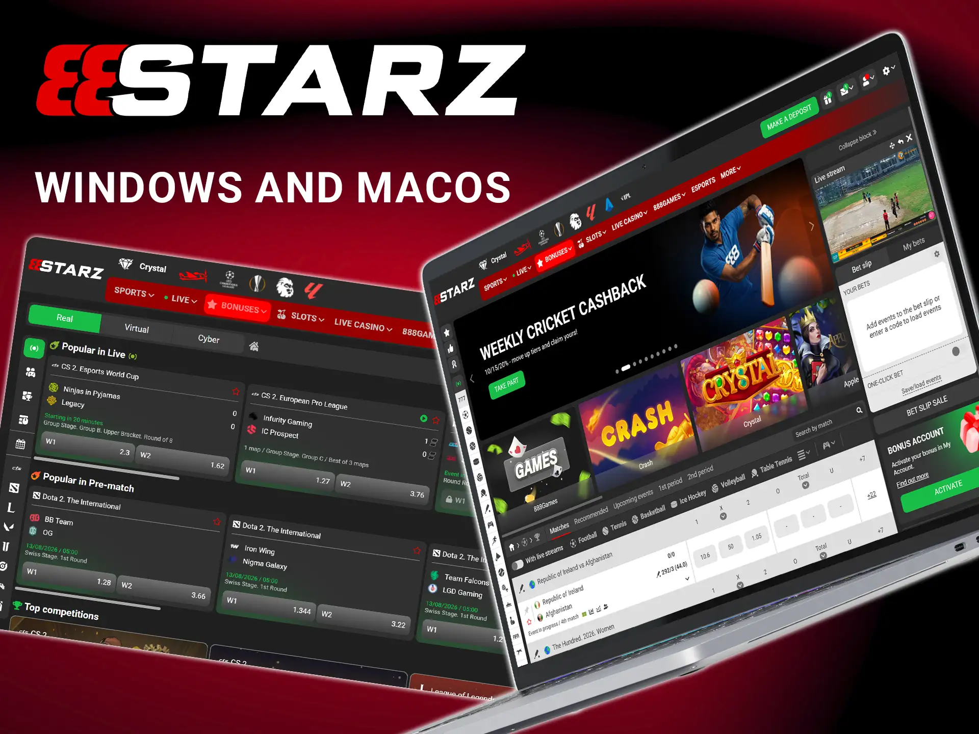 Play at 888Starz on your PC.