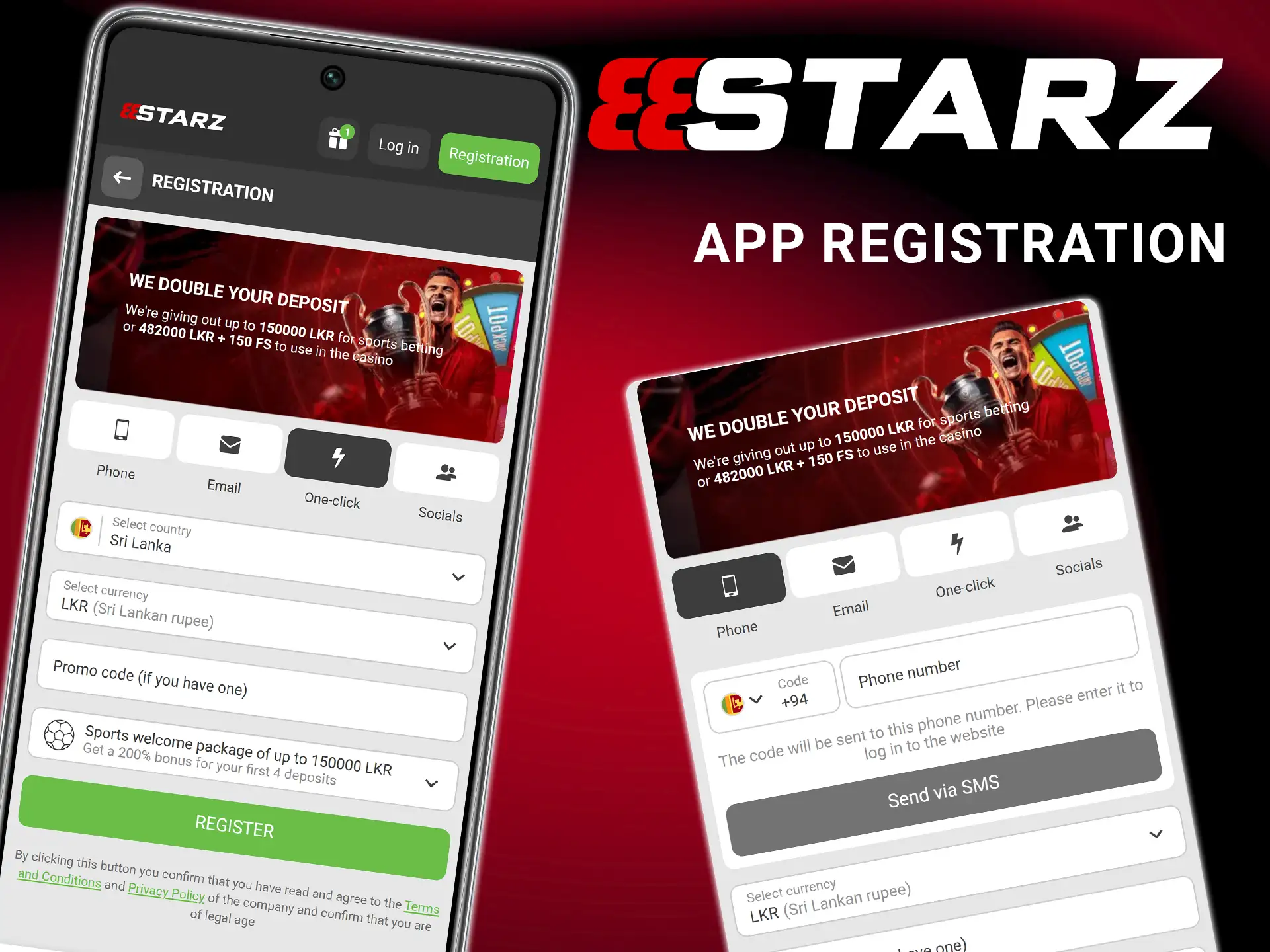 Log in to your account through the 888Starz app.